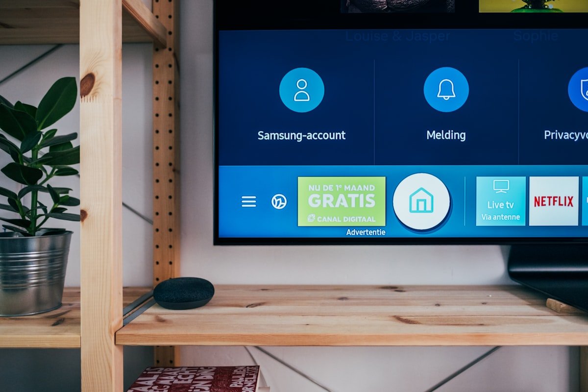 Smart TV in a living room used for watching streaming apps